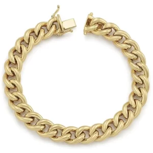 14K Gold Airy Curb Link Bracelet