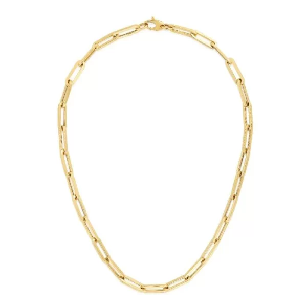 14k gold paper clip chain