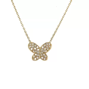 Golden Butterfly Sparkle Necklace