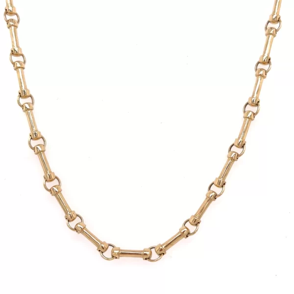 14k solid gold annex bar chain