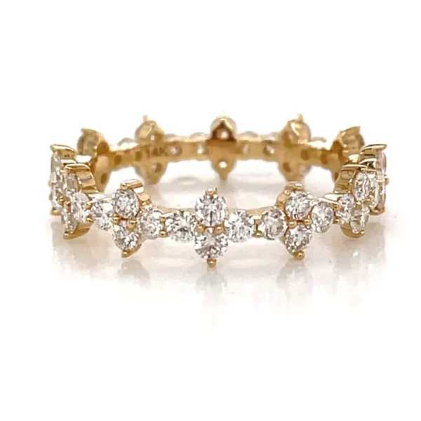 diamond cluster eternity band