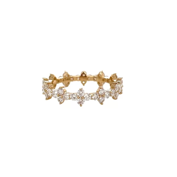 Eternity Band with Diamond Cluster