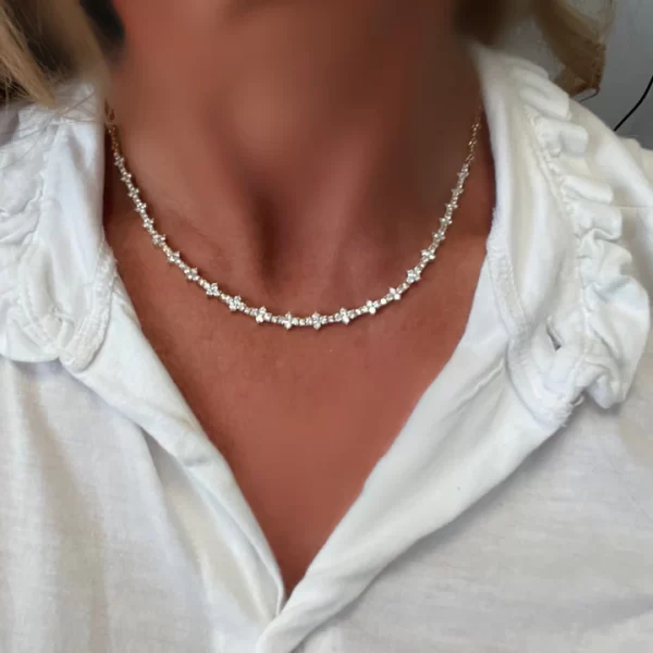 diamond cluster necklace