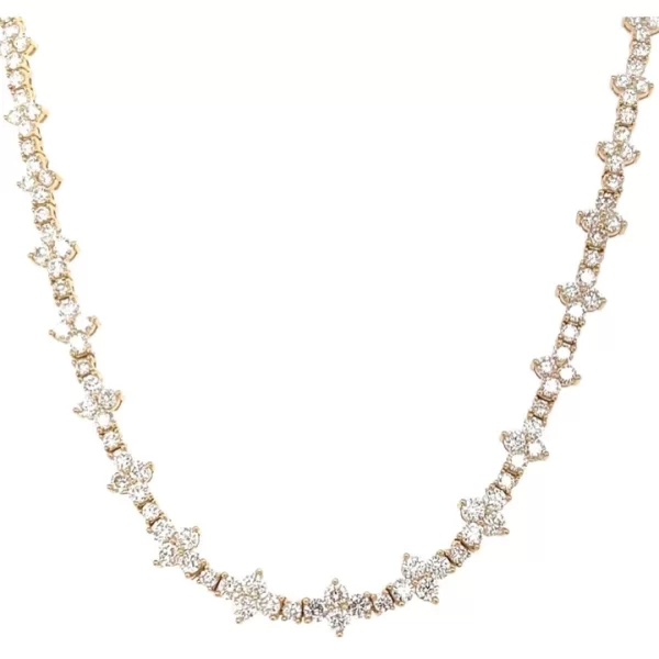 diamond cluster necklace