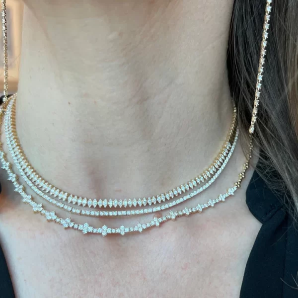 diamond cluster necklace