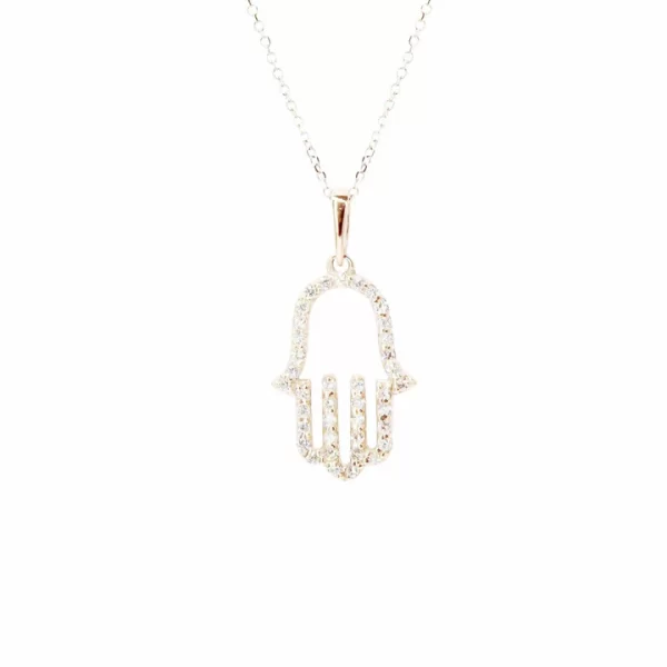 diamond hamsa charm