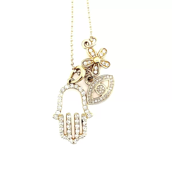 diamond hamsa charm