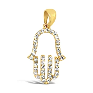 Diamond Hamsa Charm