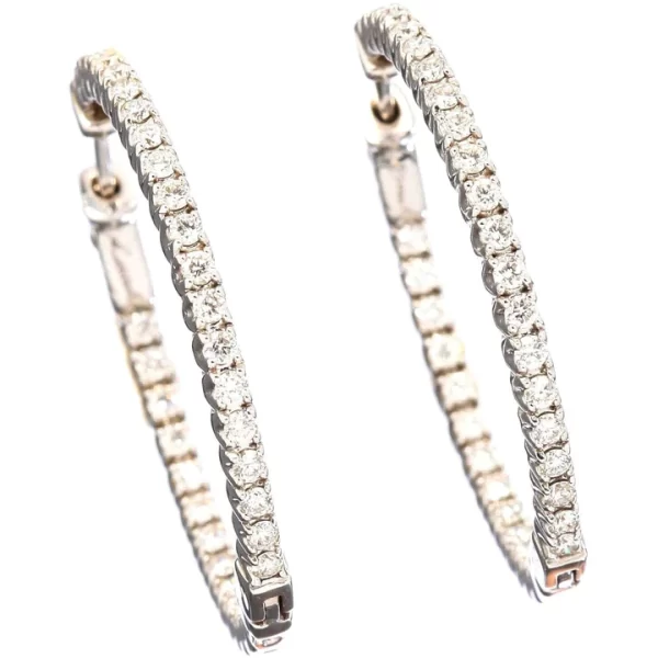 diamond hoop earrings