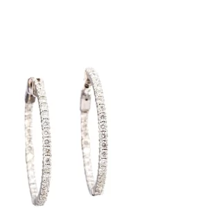 Earrings With Diamond Hoop