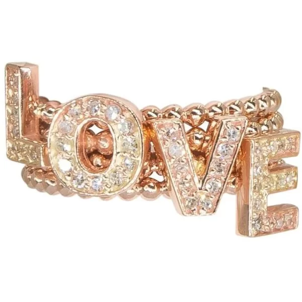 diamond letter rings diamonds 14k gold stackable