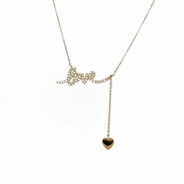 diamond love necklace necklace