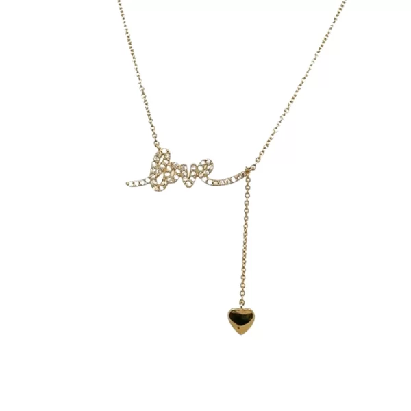 diamond love necklace necklace