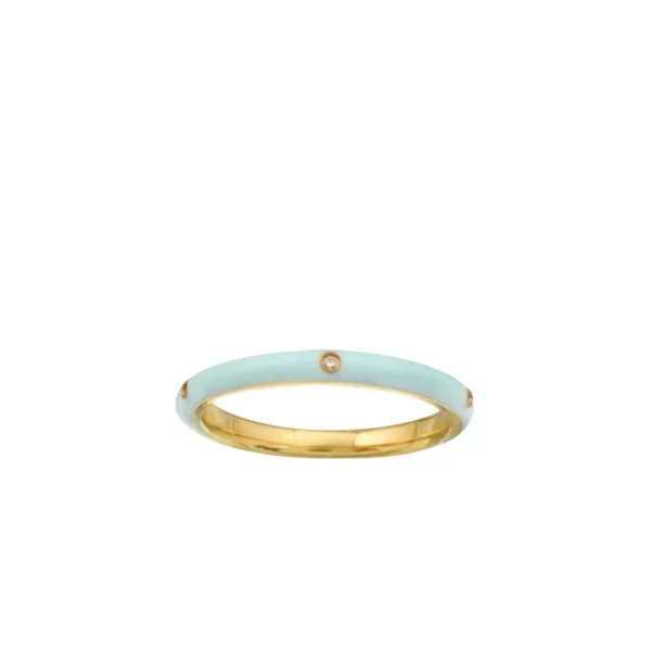 enamel gold ring ring