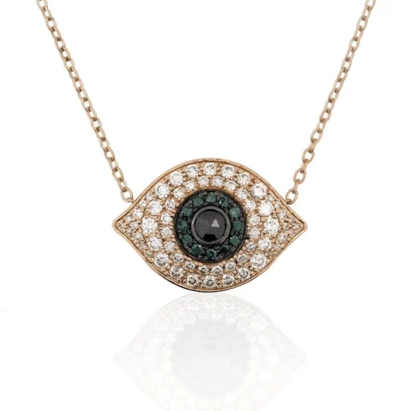 evil eye necklace 14k gold 14k gold diamond evil eye