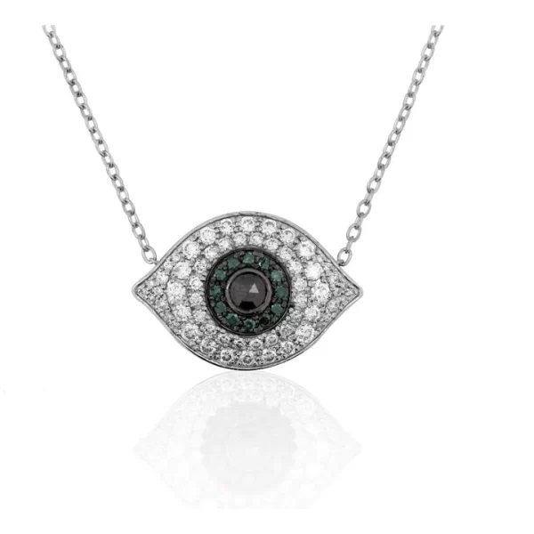 evil eye necklace 14k gold 14k gold diamond evil eye