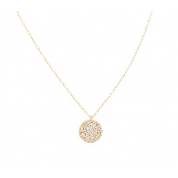 gold circle necklace