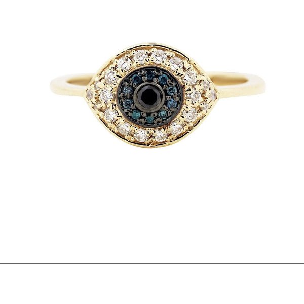 gold evil eye ring