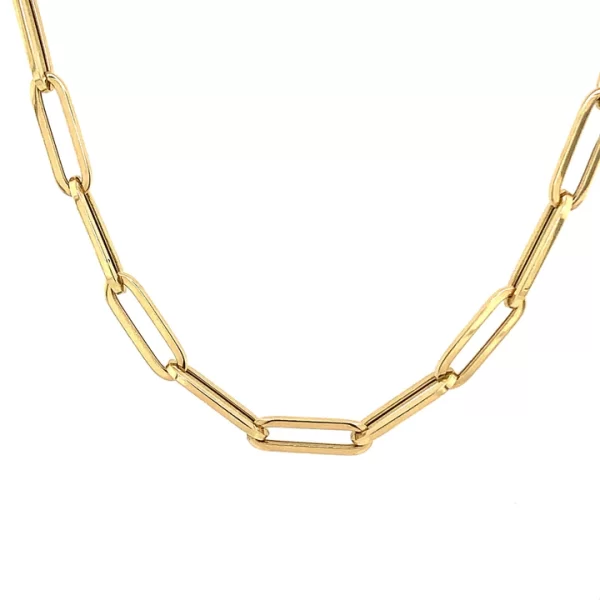 paperclip necklace 14k gold