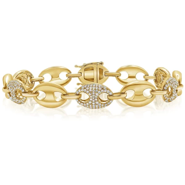 Solid Gold Nautical Diamond Bracelet