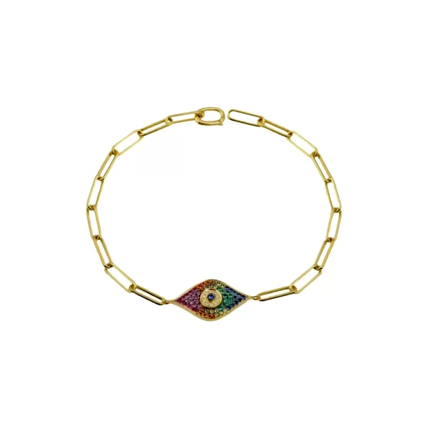 rainbow sapphire eye bracelet